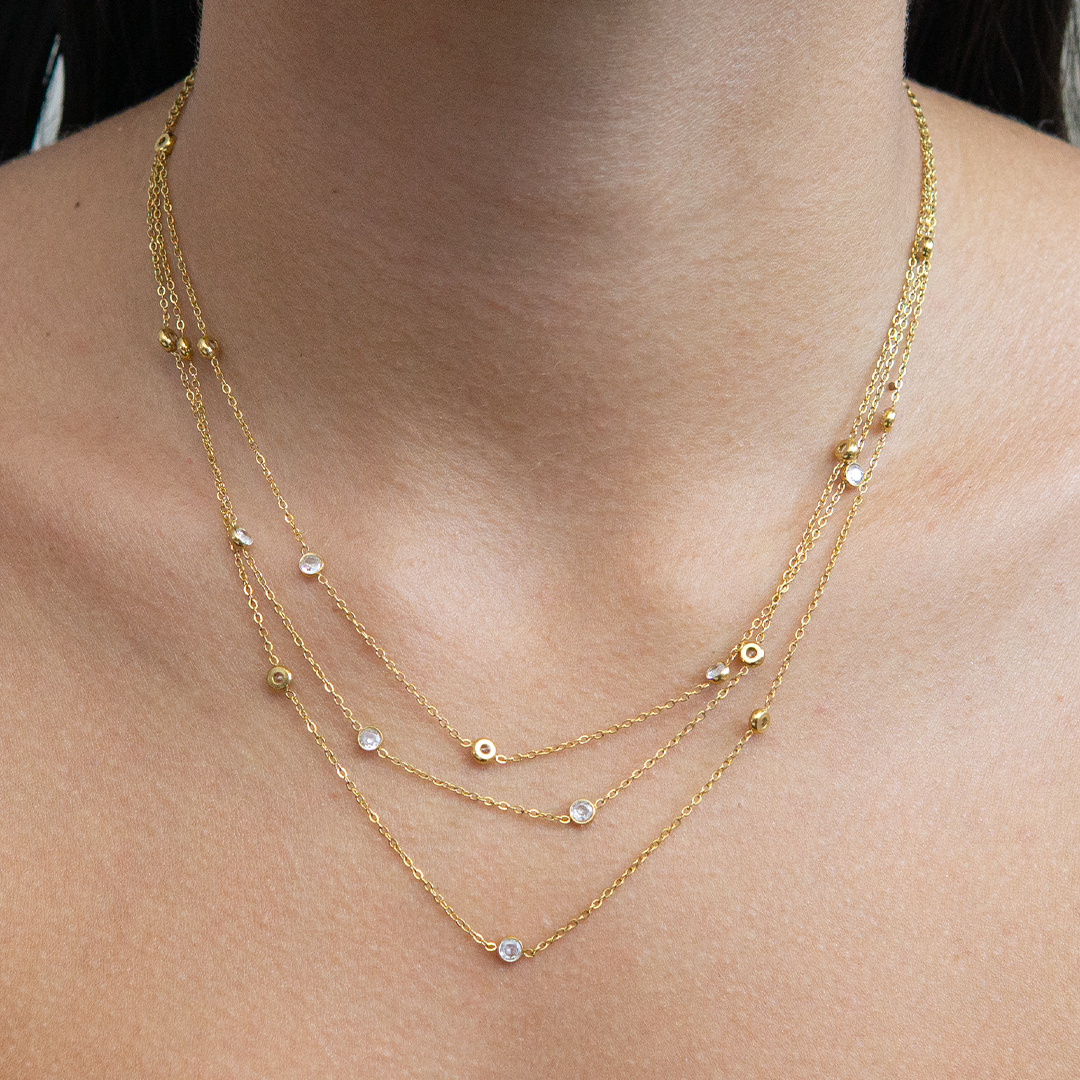 Alba Necklace - Stainless Steel Gold Plated 18k