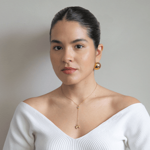 Aura Necklace - Stainless Steel Gold Plated 18k - Zirconia Initial Necklace