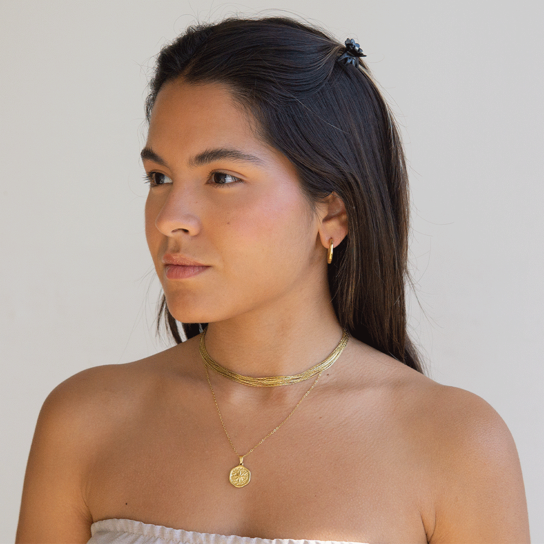 Balance Necklace - Layered Chain - Stainless Steel Choker