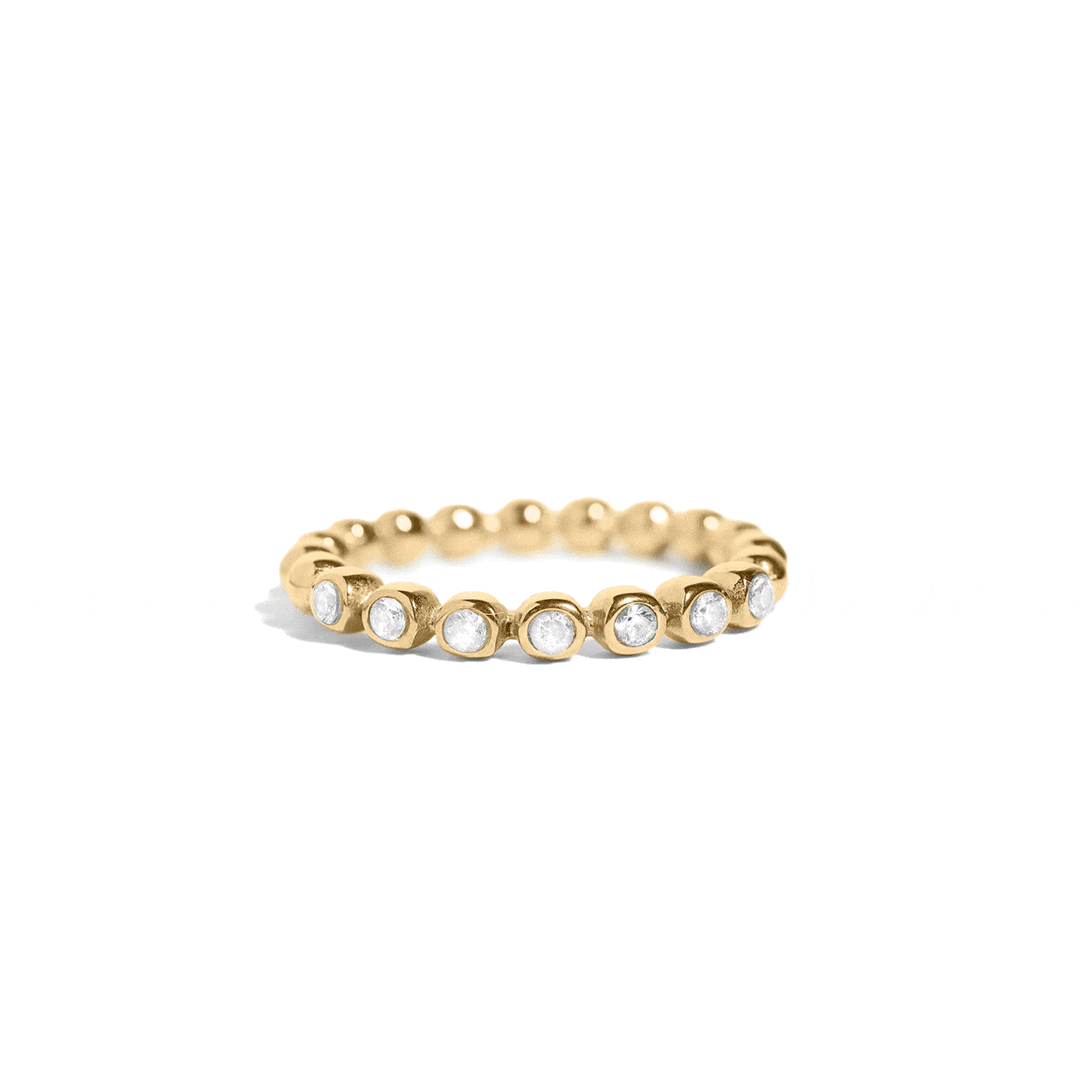 Dazzling Ring - Stacking Stainless Steel 18k Gold Plated