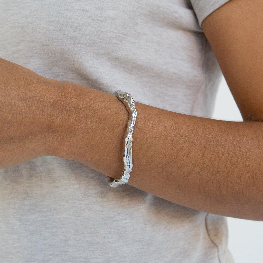 Harmony Bracelet - Stainless Steel - Hammer Cuff