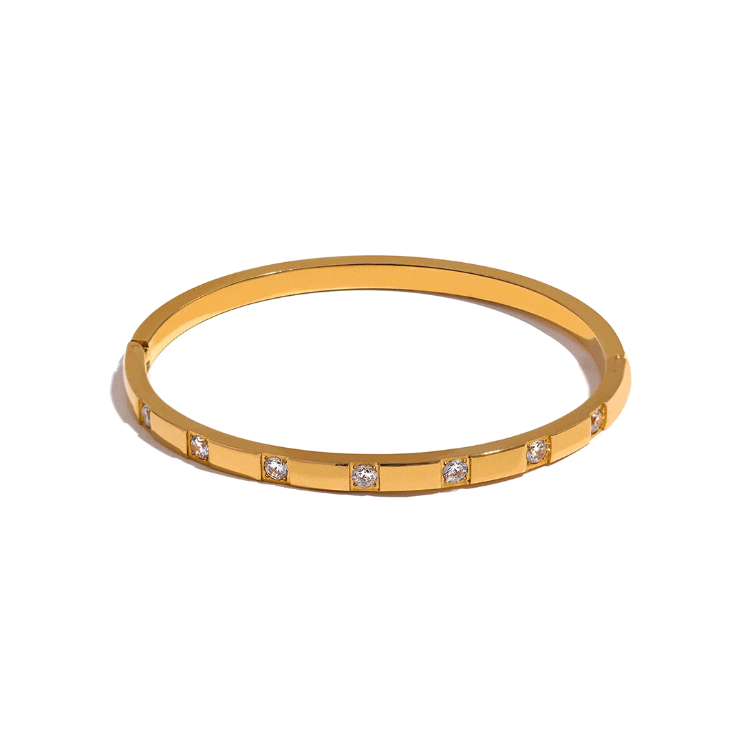 Radiance Cuff Bracelet - Bangle - Stainless Steel 18k Gold Plated