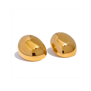 Round Earrings - Stainless Steel 18k Gold Plated